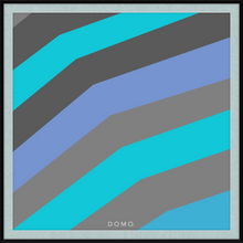 Load image into Gallery viewer, TEAL STRIPE (SEA COLLECTION) 24x24
