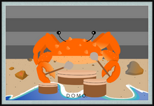 Load image into Gallery viewer, DRUMMER CRAB OCEAN (SEA COLLECTION) 36x24
