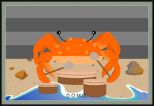 Load image into Gallery viewer, DRUMMER CRAB OCEAN (SEA COLLECTION) 36x24
