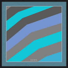 Load image into Gallery viewer, TEAL STRIPE (SEA COLLECTION) 12x12
