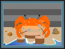 Load image into Gallery viewer, DRUMMER CRAB OCEAN (SEA COLLECTION) 22x16
