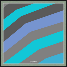 Load image into Gallery viewer, TEAL STRIPE (SEA COLLECTION) 24x24
