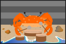 Load image into Gallery viewer, DRUMMER CRAB OCEAN (SEA COLLECTION) 36x24
