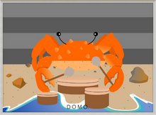 Load image into Gallery viewer, DRUMMER CRAB OCEAN (SEA COLLECTION) 22x16
