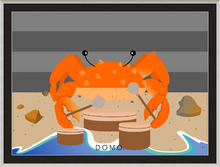 Load image into Gallery viewer, DRUMMER CRAB OCEAN (SEA COLLECTION) 22x16
