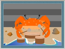 Load image into Gallery viewer, DRUMMER CRAB OCEAN (SEA COLLECTION) 22x16
