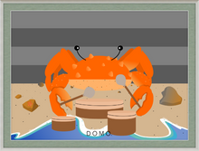 Load image into Gallery viewer, DRUMMER CRAB OCEAN (SEA COLLECTION) 22x16
