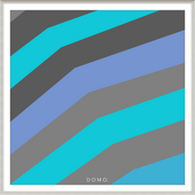 Load image into Gallery viewer, TEAL STRIPE (SEA COLLECTION) 24x24
