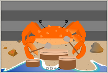 Load image into Gallery viewer, DRUMMER CRAB OCEAN (SEA COLLECTION) 36x24
