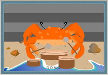 Load image into Gallery viewer, DRUMMER CRAB OCEAN (SEA COLLECTION) 36x24
