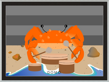 Load image into Gallery viewer, DRUMMER CRAB OCEAN (SEA COLLECTION) 22x16
