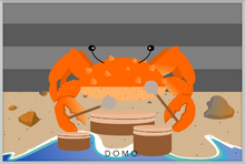 Load image into Gallery viewer, DRUMMER CRAB OCEAN (SEA COLLECTION) 36x24
