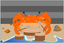 Load image into Gallery viewer, DRUMMER CRAB OCEAN (SEA COLLECTION) 60x40
