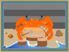 Load image into Gallery viewer, DRUMMER CRAB OCEAN (SEA COLLECTION) 22x16
