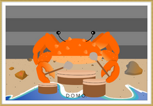 Load image into Gallery viewer, DRUMMER CRAB OCEAN (SEA COLLECTION) 36x24
