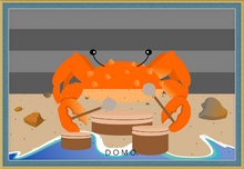 Load image into Gallery viewer, DRUMMER CRAB OCEAN (SEA COLLECTION) 36x24
