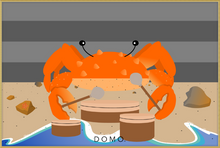 Load image into Gallery viewer, DRUMMER CRAB OCEAN (SEA COLLECTION) 60x40
