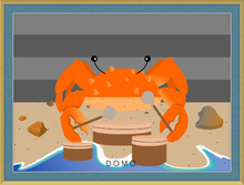 Load image into Gallery viewer, DRUMMER CRAB OCEAN (SEA COLLECTION) 22x16
