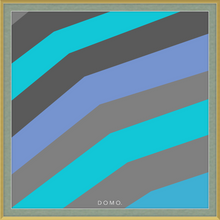 Load image into Gallery viewer, TEAL STRIPE (SEA COLLECTION) 24x24
