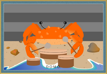 Load image into Gallery viewer, DRUMMER CRAB OCEAN (SEA COLLECTION) 36x24
