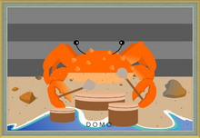 Load image into Gallery viewer, DRUMMER CRAB OCEAN (SEA COLLECTION) 36x24
