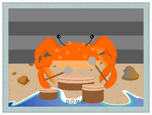 Load image into Gallery viewer, DRUMMER CRAB OCEAN (SEA COLLECTION) 22x16
