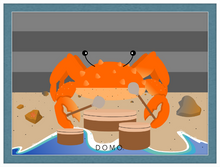 Load image into Gallery viewer, DRUMMER CRAB OCEAN (SEA COLLECTION) 22x16
