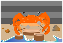 Load image into Gallery viewer, DRUMMER CRAB OCEAN (SEA COLLECTION) 36x24
