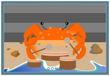 Load image into Gallery viewer, DRUMMER CRAB OCEAN (SEA COLLECTION) 36x24
