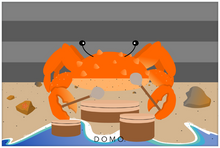 Load image into Gallery viewer, DRUMMER CRAB OCEAN (SEA COLLECTION) 60x40
