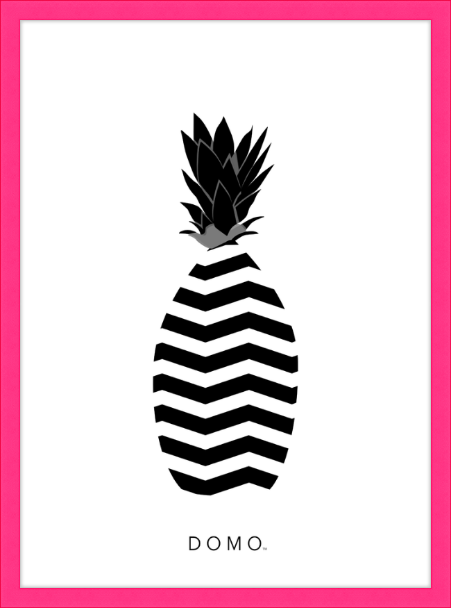 ABSTRACT PINEAPPLE B&W 8x11