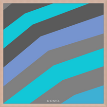 Load image into Gallery viewer, TEAL STRIPE (SEA COLLECTION) 12x12
