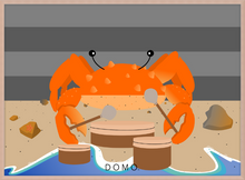 Load image into Gallery viewer, DRUMMER CRAB OCEAN (SEA COLLECTION) 22x16
