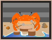 Load image into Gallery viewer, DRUMMER CRAB OCEAN (SEA COLLECTION) 22x16
