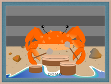 Load image into Gallery viewer, DRUMMER CRAB OCEAN (SEA COLLECTION) 22x16
