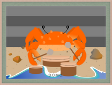 Load image into Gallery viewer, DRUMMER CRAB OCEAN (SEA COLLECTION) 22x16
