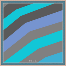 Load image into Gallery viewer, TEAL STRIPE (SEA COLLECTION) 24x24
