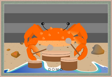 Load image into Gallery viewer, DRUMMER CRAB OCEAN (SEA COLLECTION) 36x24
