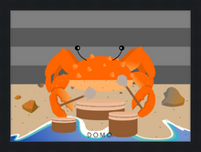 Load image into Gallery viewer, DRUMMER CRAB OCEAN (SEA COLLECTION) 22x16
