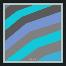 Load image into Gallery viewer, TEAL STRIPE (SEA COLLECTION) 24x24
