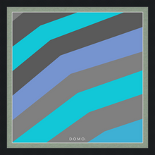 Load image into Gallery viewer, TEAL STRIPE (SEA COLLECTION) 24x24
