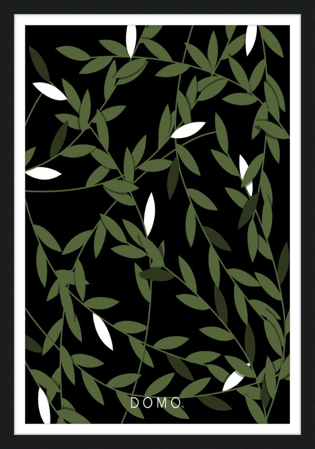 OLIVE WHITE FOUGERE 24x36