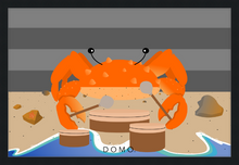 Load image into Gallery viewer, DRUMMER CRAB OCEAN (SEA COLLECTION) 36x24
