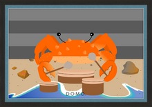 Load image into Gallery viewer, DRUMMER CRAB OCEAN (SEA COLLECTION) 36x24
