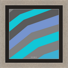 Load image into Gallery viewer, TEAL STRIPE (SEA COLLECTION) 12x12
