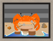 Load image into Gallery viewer, DRUMMER CRAB OCEAN (SEA COLLECTION) 22x16
