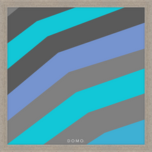 Load image into Gallery viewer, TEAL STRIPE (SEA COLLECTION) 24x24
