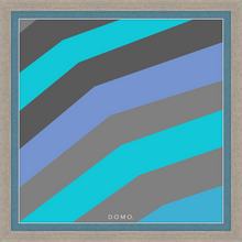 Load image into Gallery viewer, TEAL STRIPE (SEA COLLECTION) 24x24
