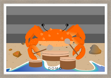 Load image into Gallery viewer, DRUMMER CRAB OCEAN (SEA COLLECTION) 36x24
