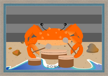 Load image into Gallery viewer, DRUMMER CRAB OCEAN (SEA COLLECTION) 36x24
